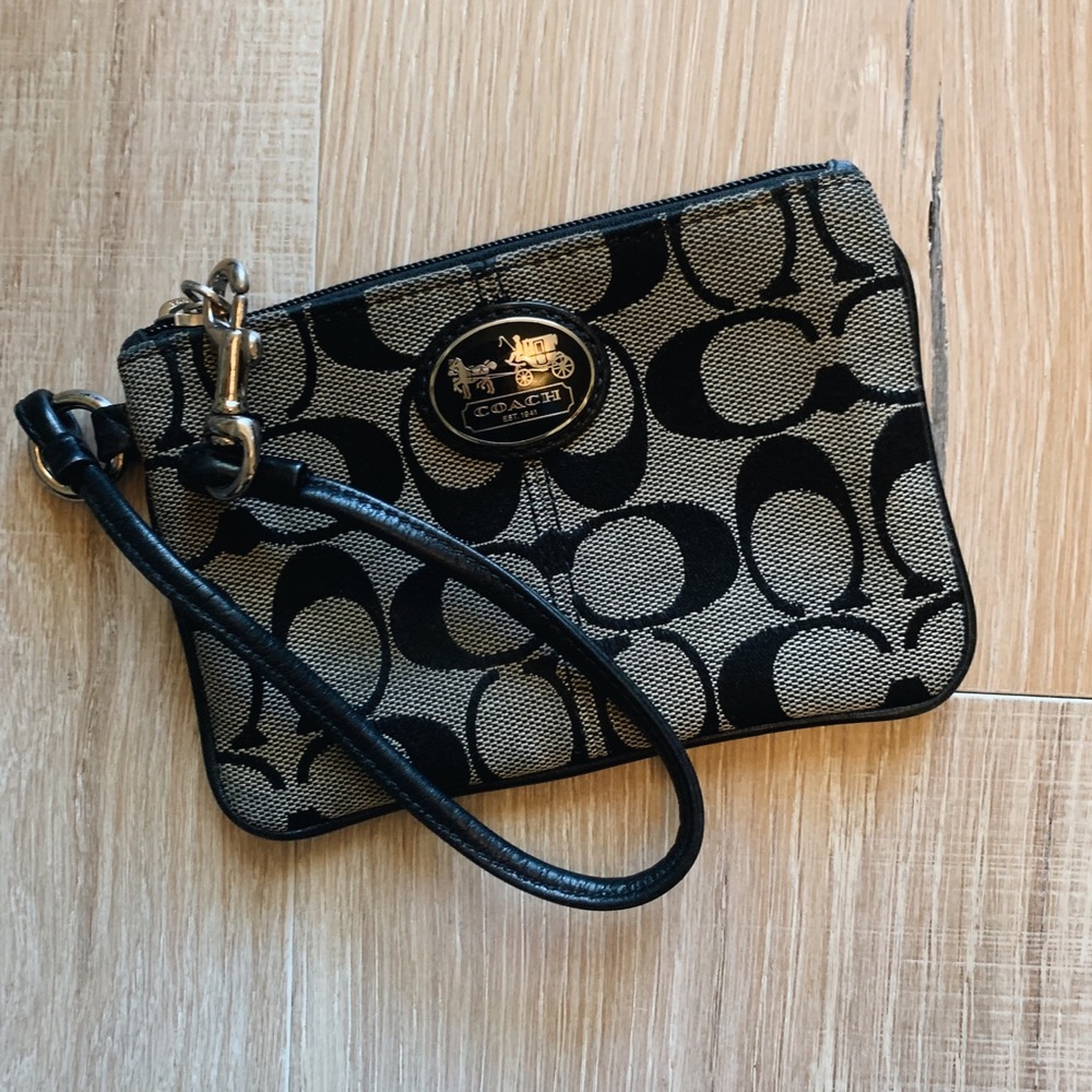 black coach wristlet